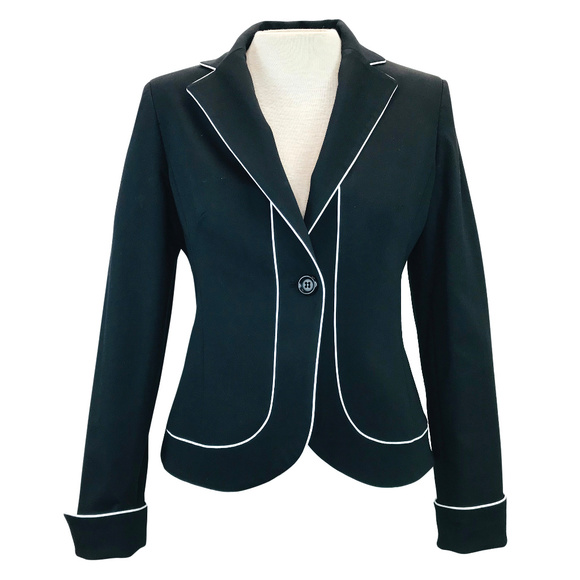 Jones New York Jackets & Blazers - Jones New York Black White Blazer Jacket 6